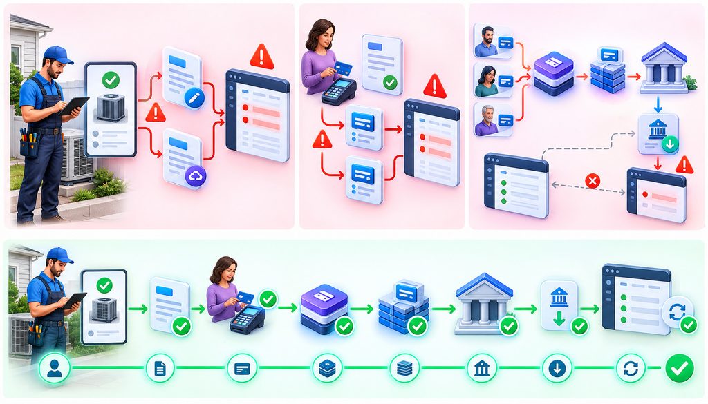 Duplicate invoice payment and bank deposit accounting errors